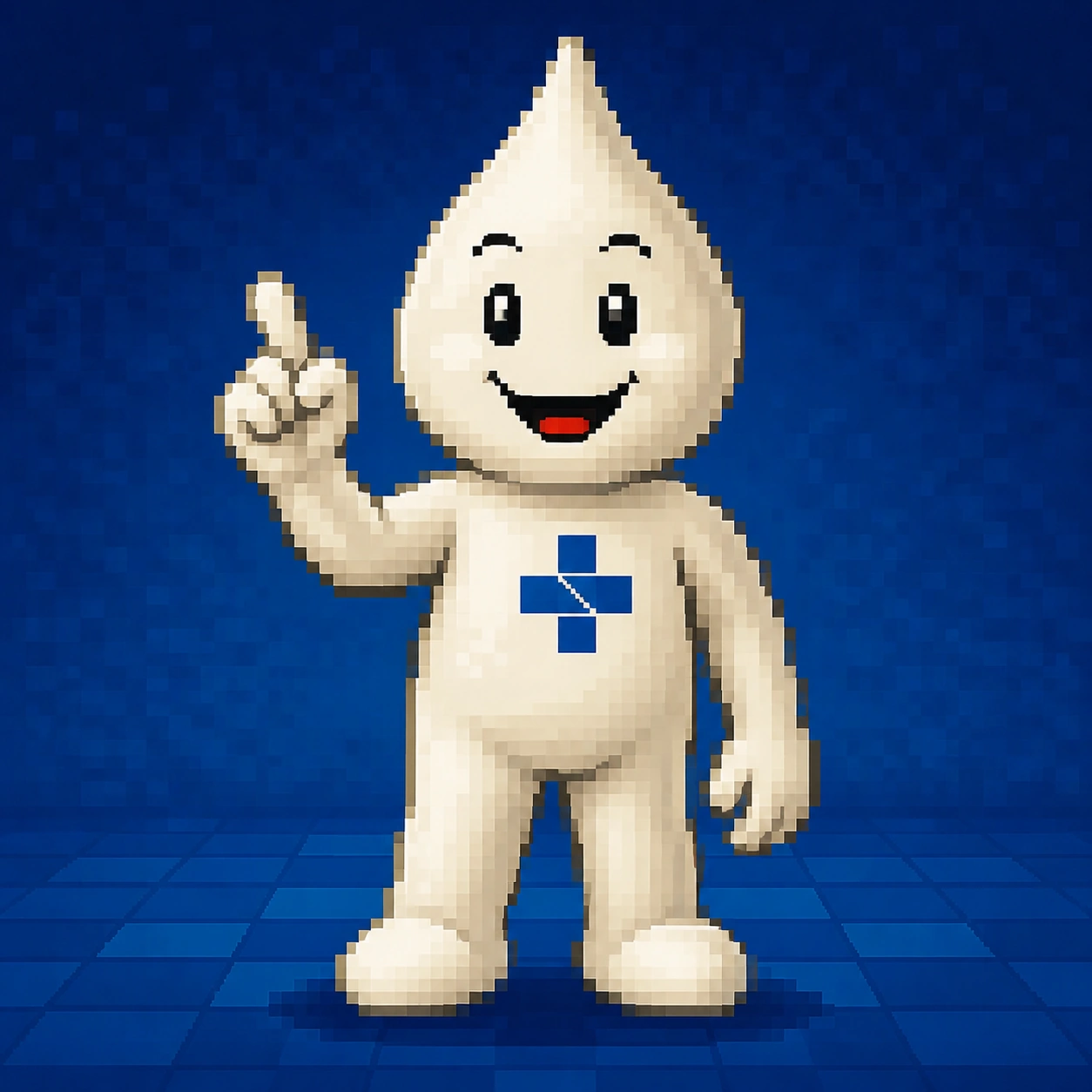 Exemplo visual do comando /pixelart: Recria o tema como pixel art com grade e paleta limitadas.
