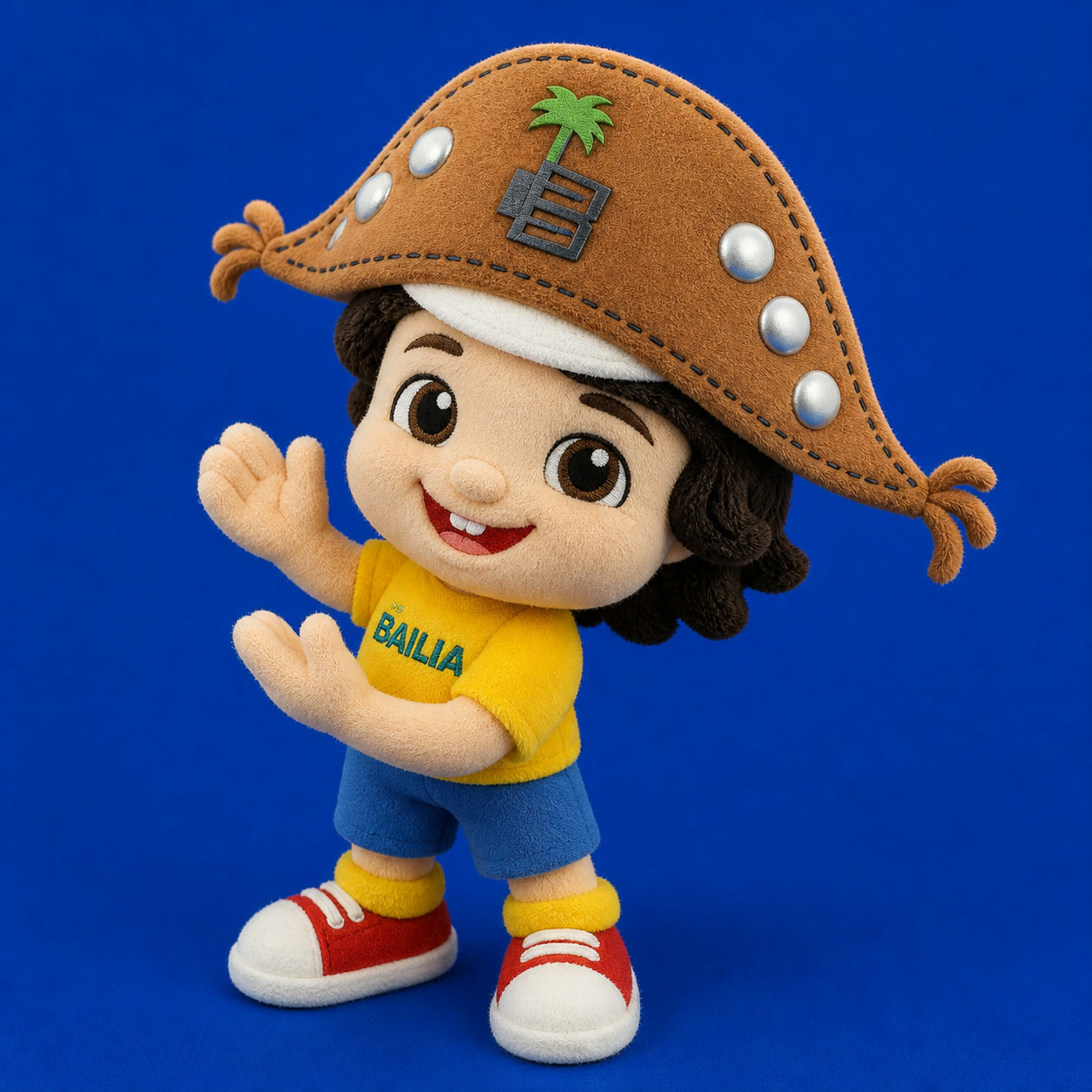 Exemplo visual do comando /plush: Transforme o tema em um brinquedo de pelúcia macio e abraçável.